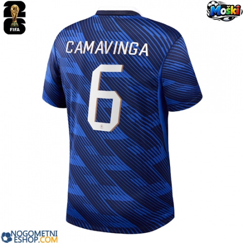 Moški Nogometni dresi Francija Eduardo Camavinga #6 Domači SP 2026 Kratek Rokav